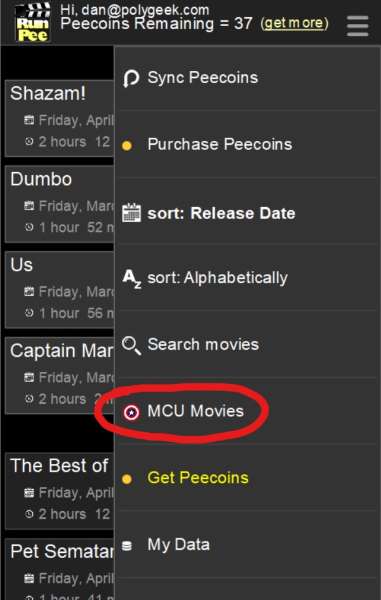 MCU Movie List