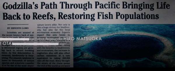 Godzilla's path through Pacific bringing life back to reefs, restoring fish populations. 