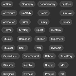 Search for movies by genre in the RunPee app